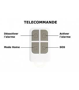 Télécommande BLANCHE pour système d'alarme KR-8218G - Fréquence 433 MHz - Accessoires centrale sans fil