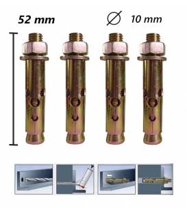 4X Schrauben Betondübel 52mm 10mm Durchmesser