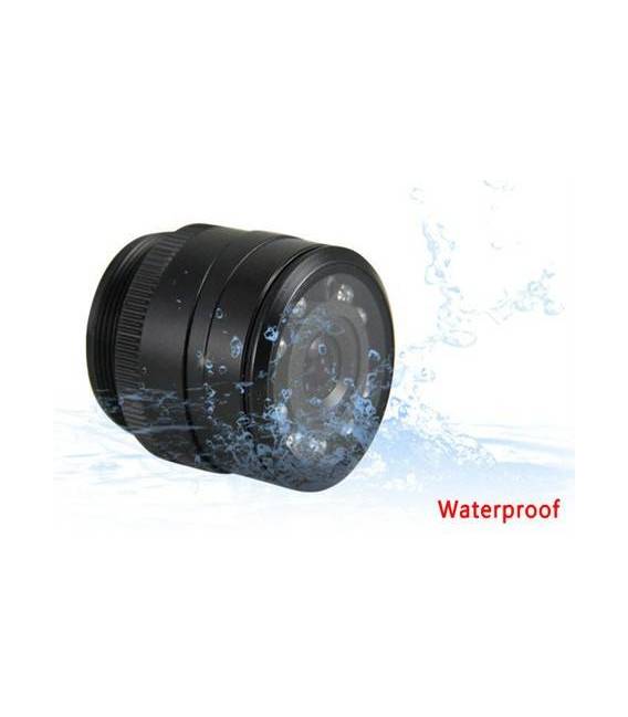 Mini Caméra voiture Recul + Rétroviseur Central - Fixation arrière auto - LED Nuit - Angle 120° - Waterproof