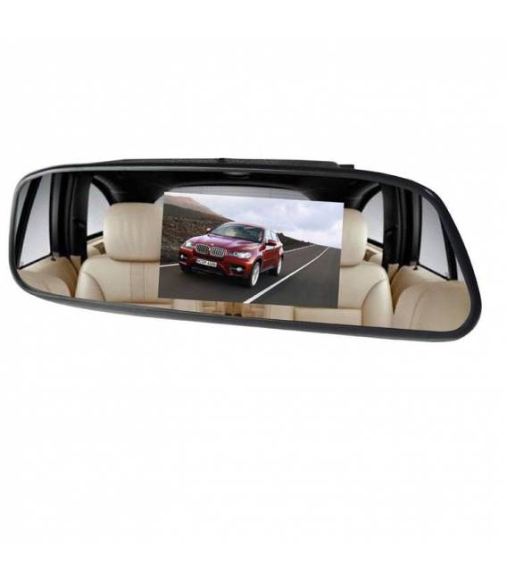 Rétroviseur Central à écran intégré - Accessoire vidéo pour auto - Lecture simultanée de 2 caméras