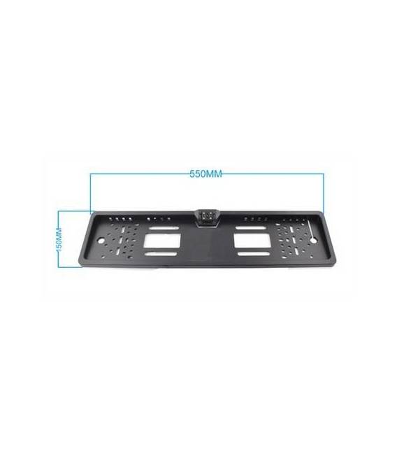 Caméra support plaque d'immatriculation + Rétroviseur Central - SANS FIL - Fixation avant / arrière - Angle 170° - Waterproof