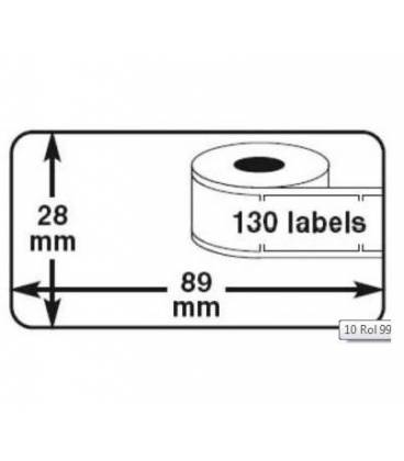 Lot 4 rouleaux etiquettes seiko DYMO 99010 compatibles labels writer rolll 28mm X 89mm