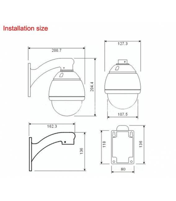 Plan d'installation technique Camera de surveillance PTZ-1080P - bfsat