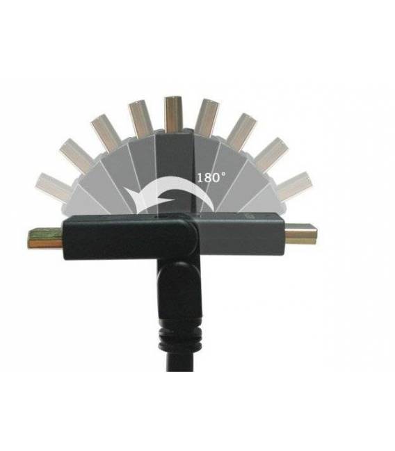 Fiche HDMI pliable à 180°