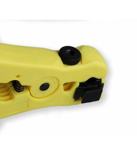 DENRG11-7 Abisolierwerkzeug Abisoliermesser für mehrere Koaxialkabel RG59 RG6 RG11 RG17 und Telefonkabel 