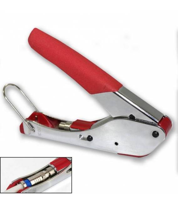 Kompressionszange F-RG59-6 Zange zum Verpressen von F-Steckern, RG59 RG6 Kompatibel