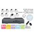 Kit videosurveillance DVR 8 sorties + 8 Cameras domes PL-50B + 8x 20m cable BNC blanc + 1 adaptateur 8en1 + 1 alimentation 5A