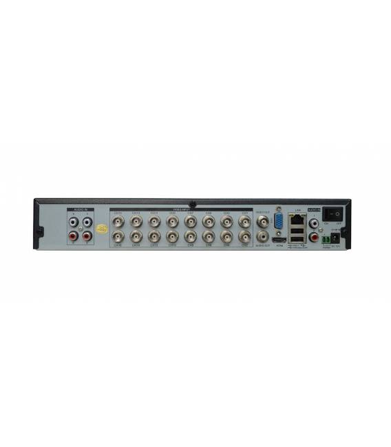 HD-LINE Enregistreur DVR 16 sorties Hybride AHD / IP - H.264 Vidéosurveillance caméras AHD 960P / IP 1080P 