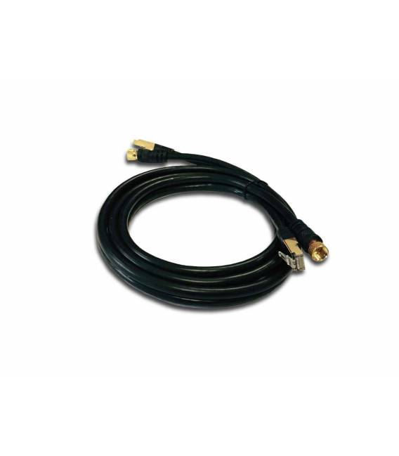 1.5M Koaxialkabel DUO Ethernet mit F-Steckern