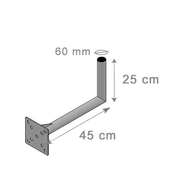 Fixation Murale L Antenne Et Parabole 25 X 45 cm Diamètre 60mm