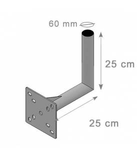 Fixation murale L antenne et parabole 25 X 25 cm Diamètre 60mm