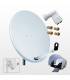 Kit HD-LINE PRO Parabole 100cm acier blanche + LNB Quad + Protection anti-pluie + 4 connecteurs