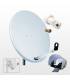 Kit HD-LINE PRO Parabole 100cm acier blanche + LNB Single + Protection anti-pluie + 1 connecteur