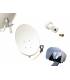 Parabole satellite blanche, LNB et protection du Kit HD-LINE PRO Single Parabole 60cm acier bfsat.fr