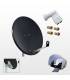 Kit HD-LINE PRO Parabole 60cm acier anthracite + LNB Quad + Protection anti-pluie + 4 connecteurs