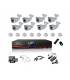 Kit Vidéosurveillance IP NVR 8 caméras IP-1300 8x 20m RJ45 8x adaptateurs DC/RJ45 1/8 splitter Alim