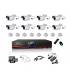 Kit Vidéosurveillance IP NVR 8 caméras IP-1250WC 8x 20m RJ45 8x adaptateurs DC/RJ45 1/8 splitter Alim