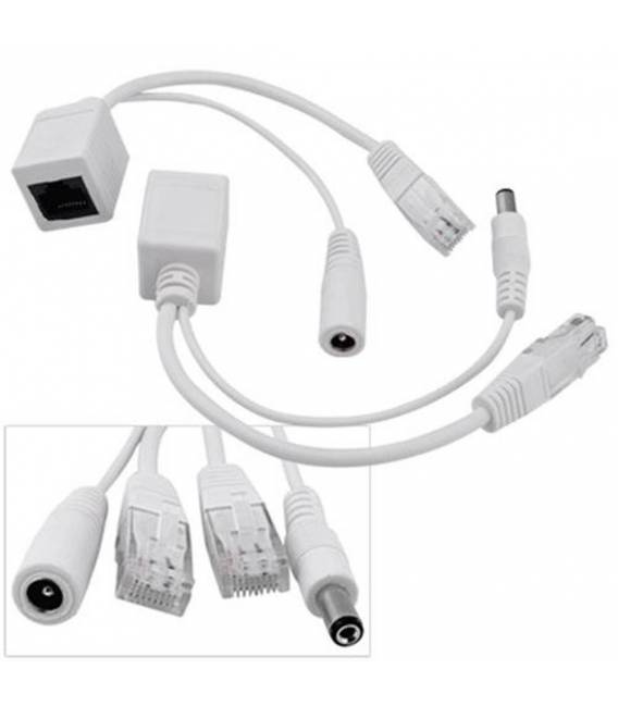 Kit Vidéosurveillance IP NVR 8 dômes IP-1200DC 8x 20m RJ45 8x adaptateurs DC/RJ45 1/8 splitter Alim