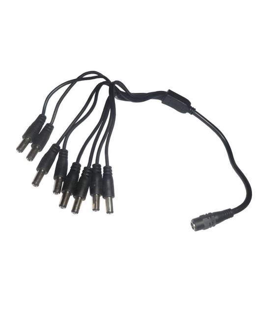 Kit Vidéosurveillance IP NVR 8 dômes IP-1200DC 8x 20m RJ45 8x adaptateurs DC/RJ45 1/8 splitter Alim