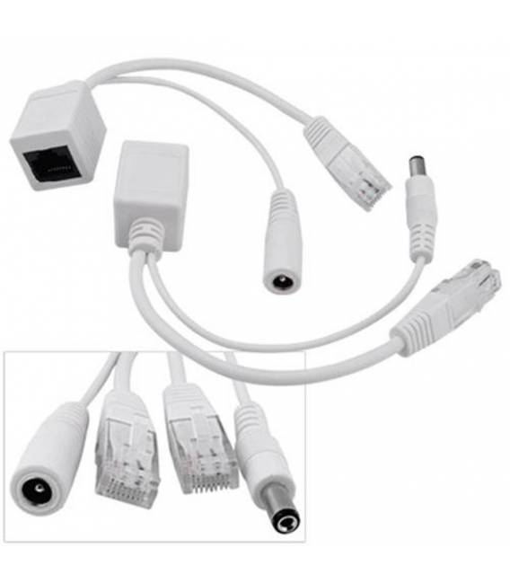 Kit Vidéosurveillance IP NVR 4 dômes IP-1200 4 caméras IP-1300 8x 20m RJ45 8x adaptateurs DC/RJ45 1/8 splitter Alim
