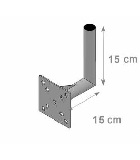 HD-LINE Geländerhalterung Sat Antennen SAT-Halter, 15 cm Wandabstand Mastroh Halter Sat Antennenmast