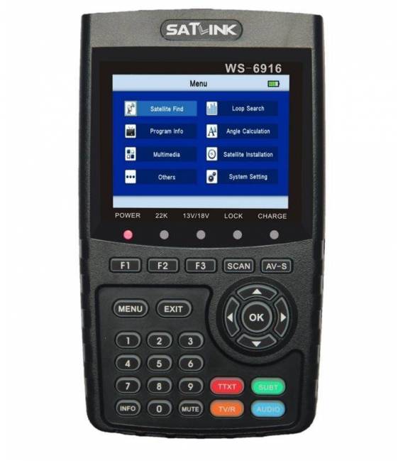 SATLINK WS-6916 HD Pointeur satellite DVB-S DVB-S2 / MPEG-2 & MPEG-4 HDMI réglage parabole