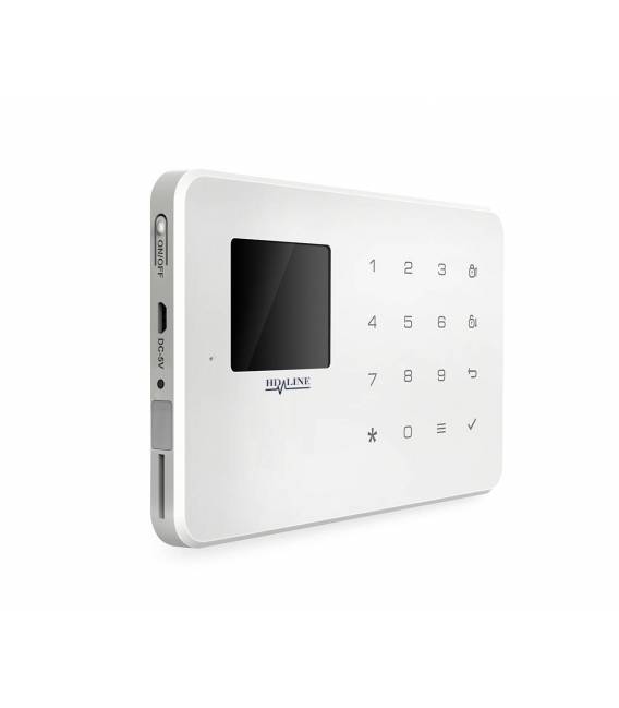  HD-LINE AL-18 Kit alarme sans fil GSM pour carte SIM uniquement + APP IOS Android + Détecteurs porte / PIR avec télécommandes