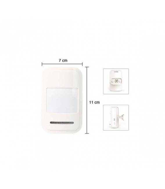  HD-LINE AL-18 Kit alarme sans fil GSM pour carte SIM uniquement + APP IOS Android + Détecteurs porte / PIR avec télécommandes