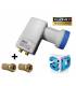 HD-LINE LNB TWIN PRO 62db!! 0.1DB!! 1 TETE PARABOLE 2 SORTIES