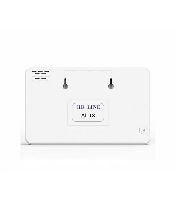 HD-LINE AL-18 Kit alarme sans fil GSM SIM + 3 detecteurs PIR + 3 detecteurs porte + detecteur fumee + sirene