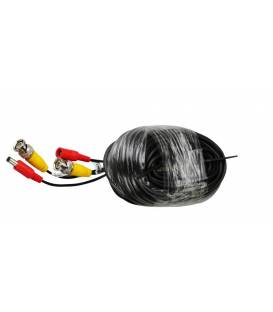Black cable for security camera with interfaces BNC and DC Bfsat.fr