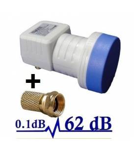 HD-LINE LNB SINGLE PRO 62db!! 0.1DB!! 1 TETE PARABOLE 1 SORTIE