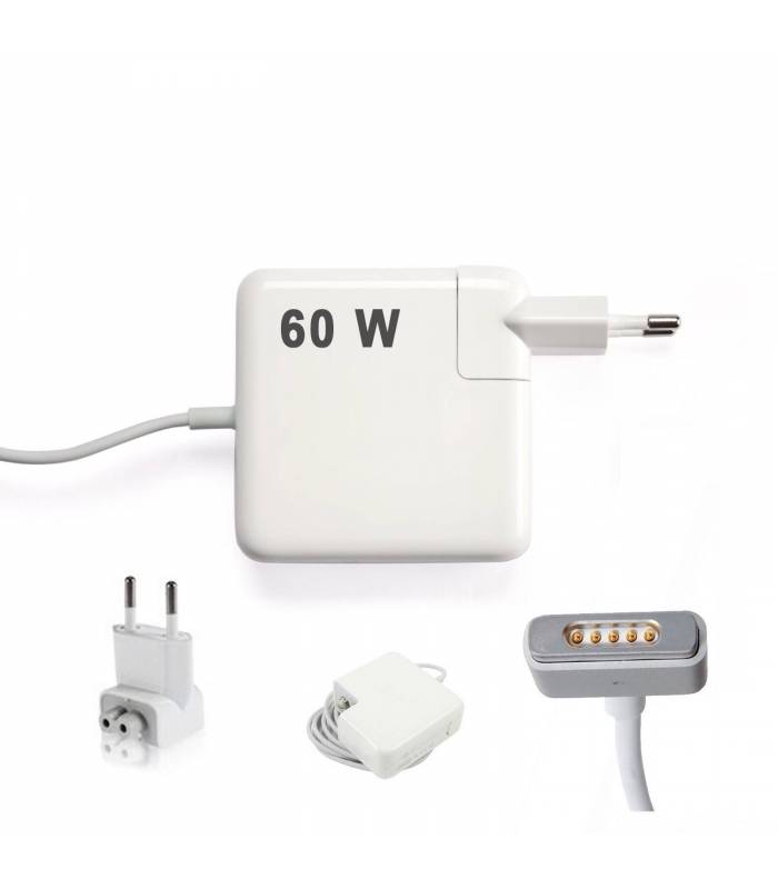 Chargeur alimentation pour adaptable apple macbook (pro) 13 - 16,5v 3,65a  60w - magsafe 2