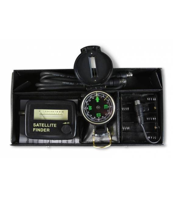 KIT SATFINDER + boîte de transport + POINTEUR SATELLITE + Boussole + Cable