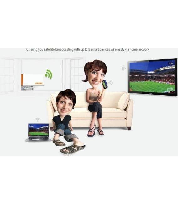 SELFSAT IP36 Antenne plate satellite convertisseur IPTV via Home Network WLAN