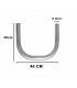 Fixation U Déport 46CM Bras pour antenne TV parabole en façade - Acier galvanisé 38mm