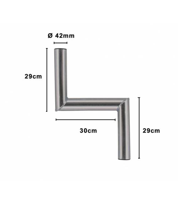 Dimension de la fixation murale en forme de Z avec 42 mm d'acier galvanisé bfsat.fr