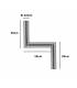 Dimension de la fixation murale en forme de Z avec 42 mm d'acier galvanisé bfsat.fr