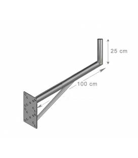 HD-LINE Geländerhalterung Sat Antennen SAT-Halter, 100 cm Wandabstand Mastroh Halter Sat Antennenmast