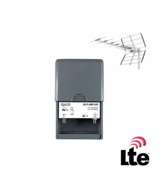 HD-LINE Préamplificateur de mât UHF terrestre TNT Gain 38dB bfsat.fr