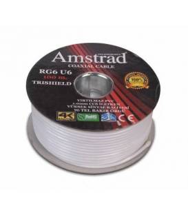 100M Cable coaxial RG6 U6 96 blindé Amstrad - Cable pour parabole et antenne terrestre