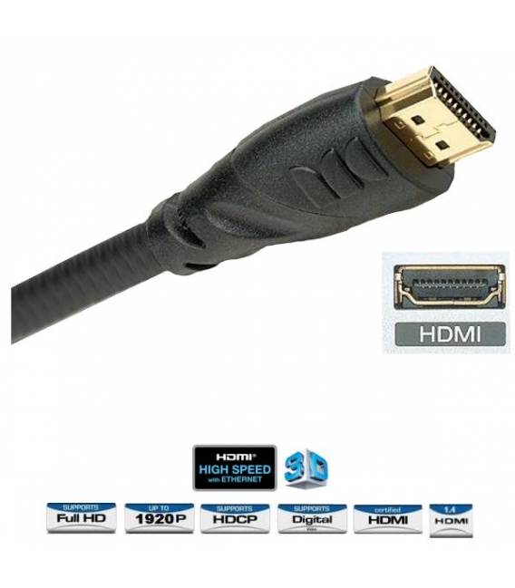 CABLE HDMI GOLD 1.4 FULL HD 1.5 M Blu-Ray/PS4/XBOX 1920X1080p