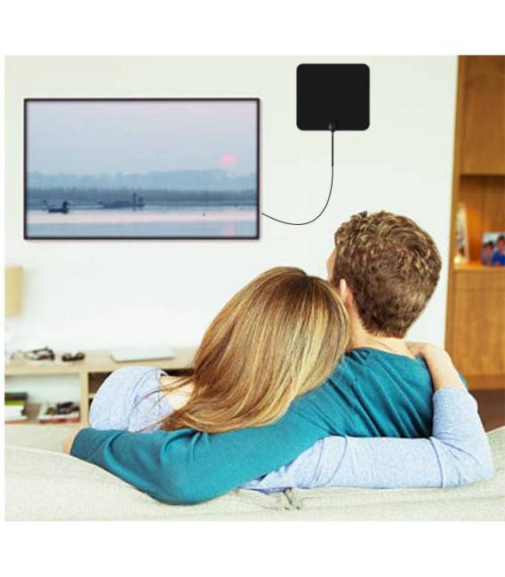 HD-960B Antenne TNT HD terrestre intérieure DVB-T2 Full HD HDTV - UHF / VHF / FM Ultra plat bfsat.fr