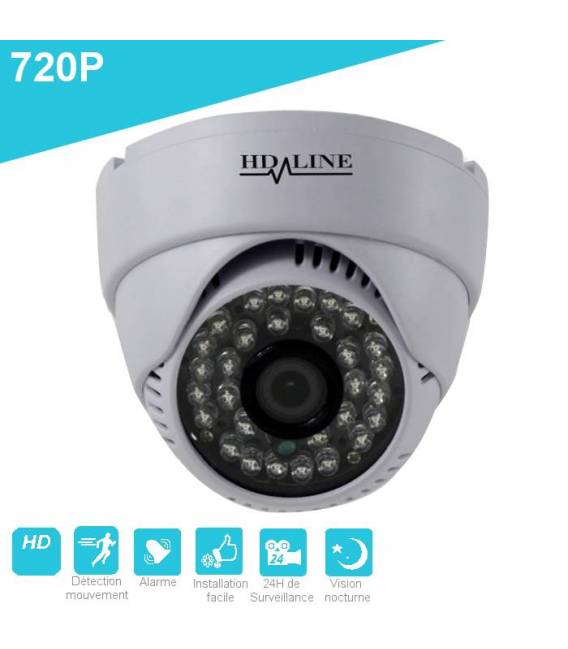 IP Dôme Camera IP-1150DC Security Camera System 720P 24 LED IR CUT plastic