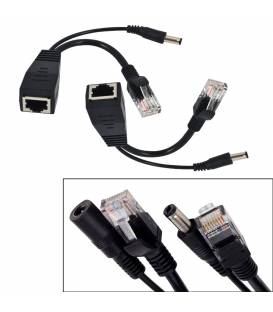 2x adaptateur injecteur power over Ethernet PoE passif camera IP 
