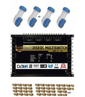 SET HD-LINE PRO MULTISWITCH 17/20 - 4SAT - 1TER / 20DEMOS