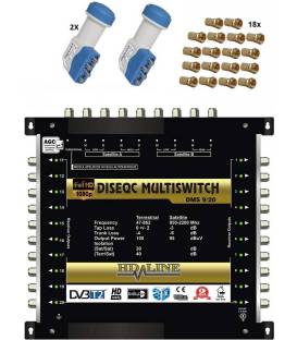 SET HD-LINE PRO MULTISWITCH 9/20 - 2SAT - 1TER / 20DEMOS