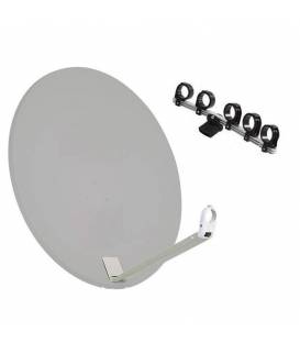 Set Sat-Schüssel Triax 110 cm weiß Halterung für 5 LNB