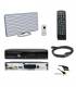 Kit TNT HD - Décodeur terrestre TNT DVB-T2 H.265 - USB / HDMI / Péritel + Mini antenne HDTV HD-935T (fonction sonnette)