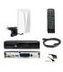 Kit TNT HD - Décodeur terrestre TNT DVB-T2 H.265 - USB / HDMI / Péritel + Antenne intérieure extérieure HDTV HD-940T